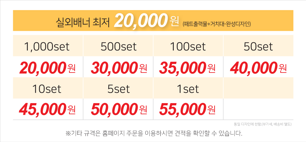 실외용배너+출력물